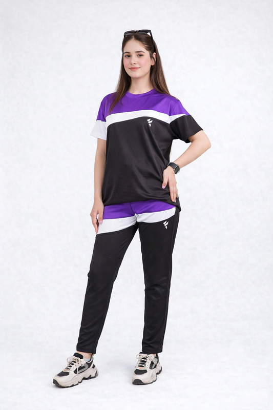 KF Purple White & Black Dri-Fit Tracksuit - L