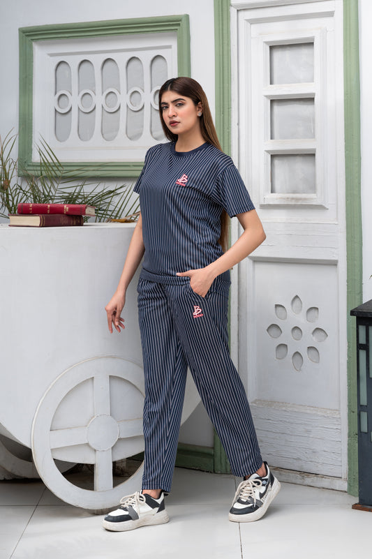 Baigino Blue Streak Co-ord Set F