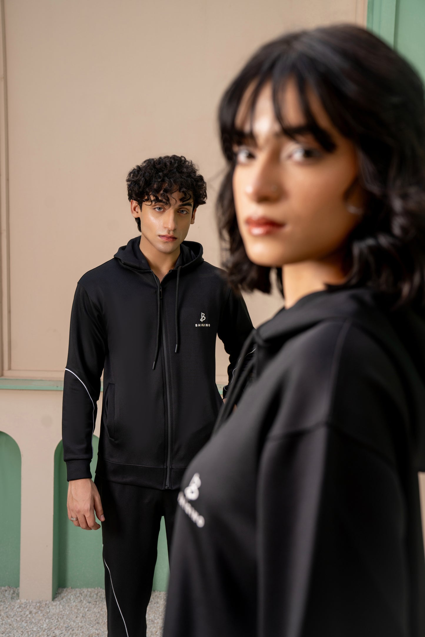 Black Momentum Tracksuit | Imported Scuba Fabric | 4-Way Stretch