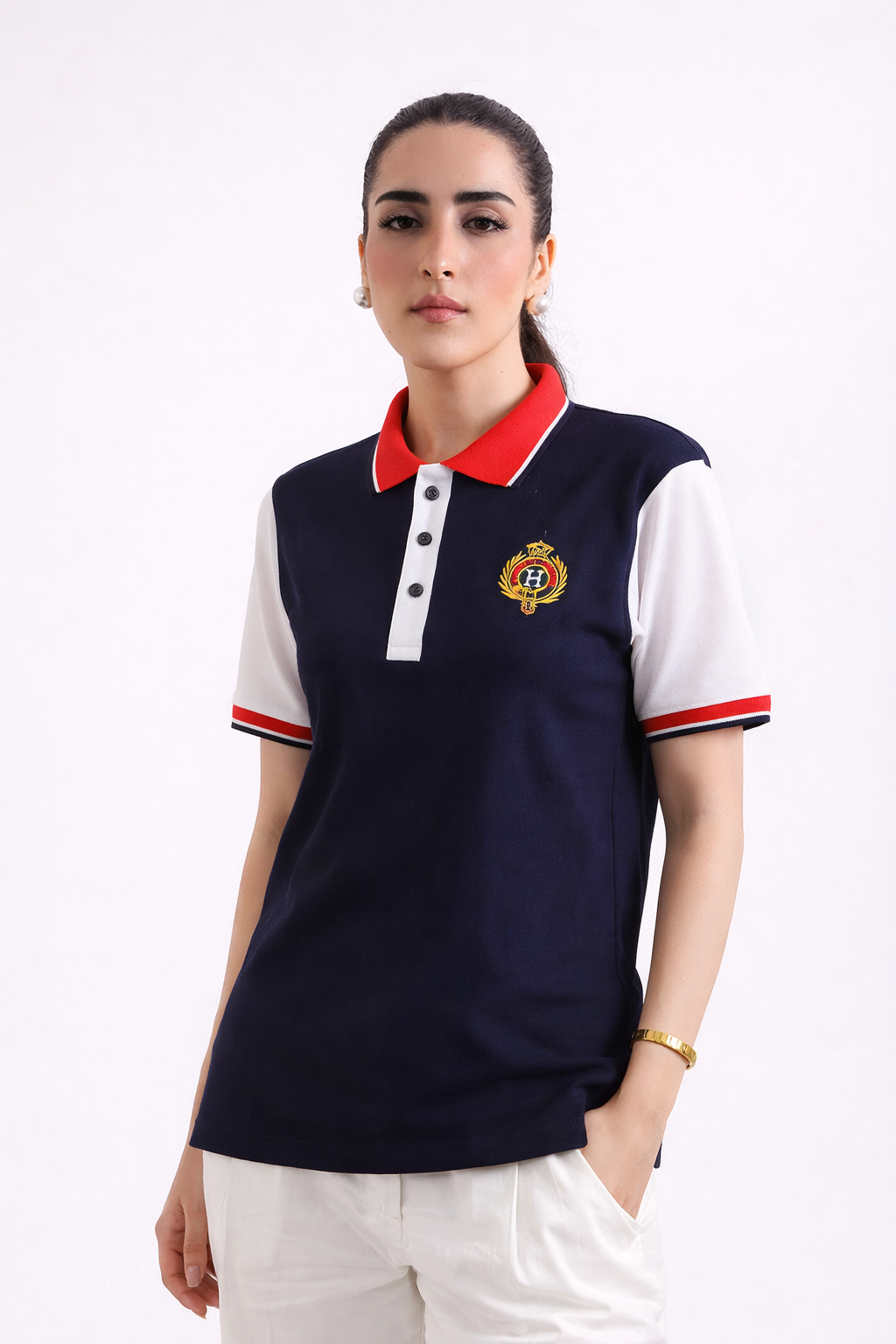 HACKT Navy Blue Polo Shirt - L