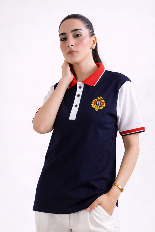 HACKT Navy Blue Polo Shirt - L