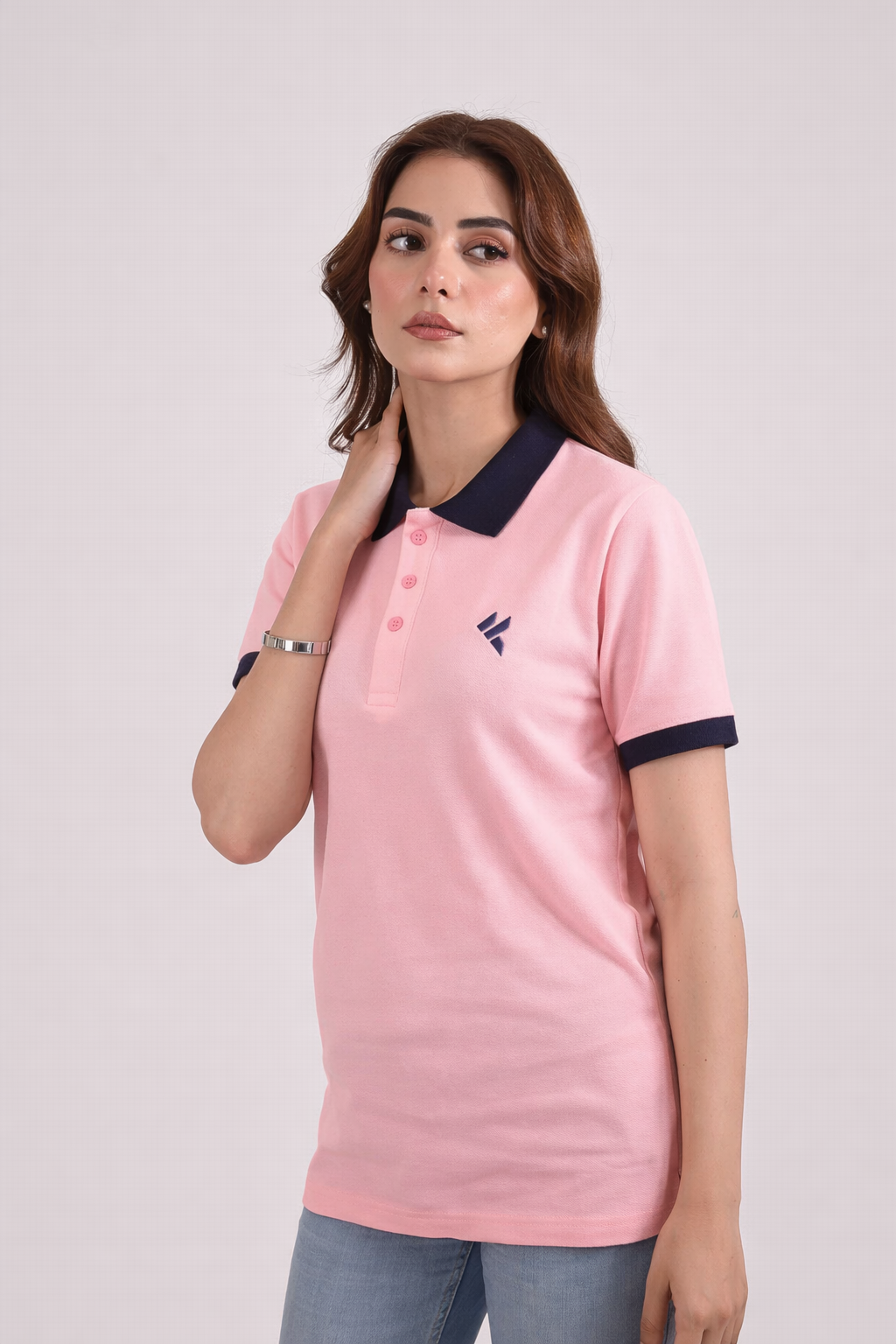 KF Light Pink Polo Shirt - L