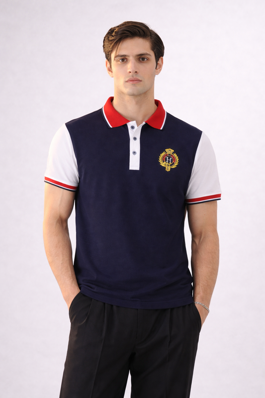 HACKT Navy Blue Polo Shirt