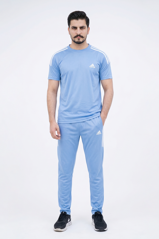 ADI Sky Blue Dri-Fit Tracksuit