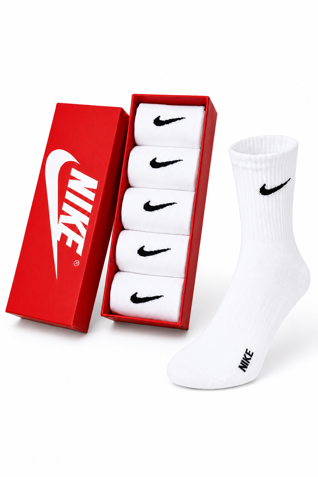 Nike white crew socks pack of 5 - image 4