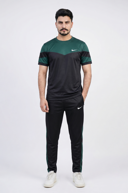 Nik Green & Black Dri-Fit Tracksuit