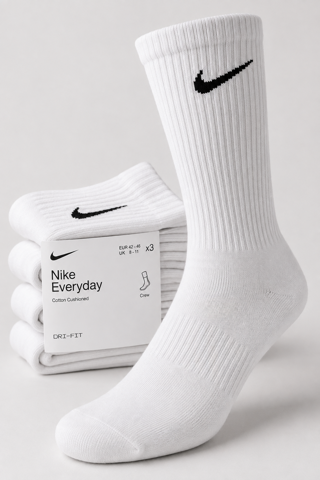 White crew socks pack of 3 - image 4